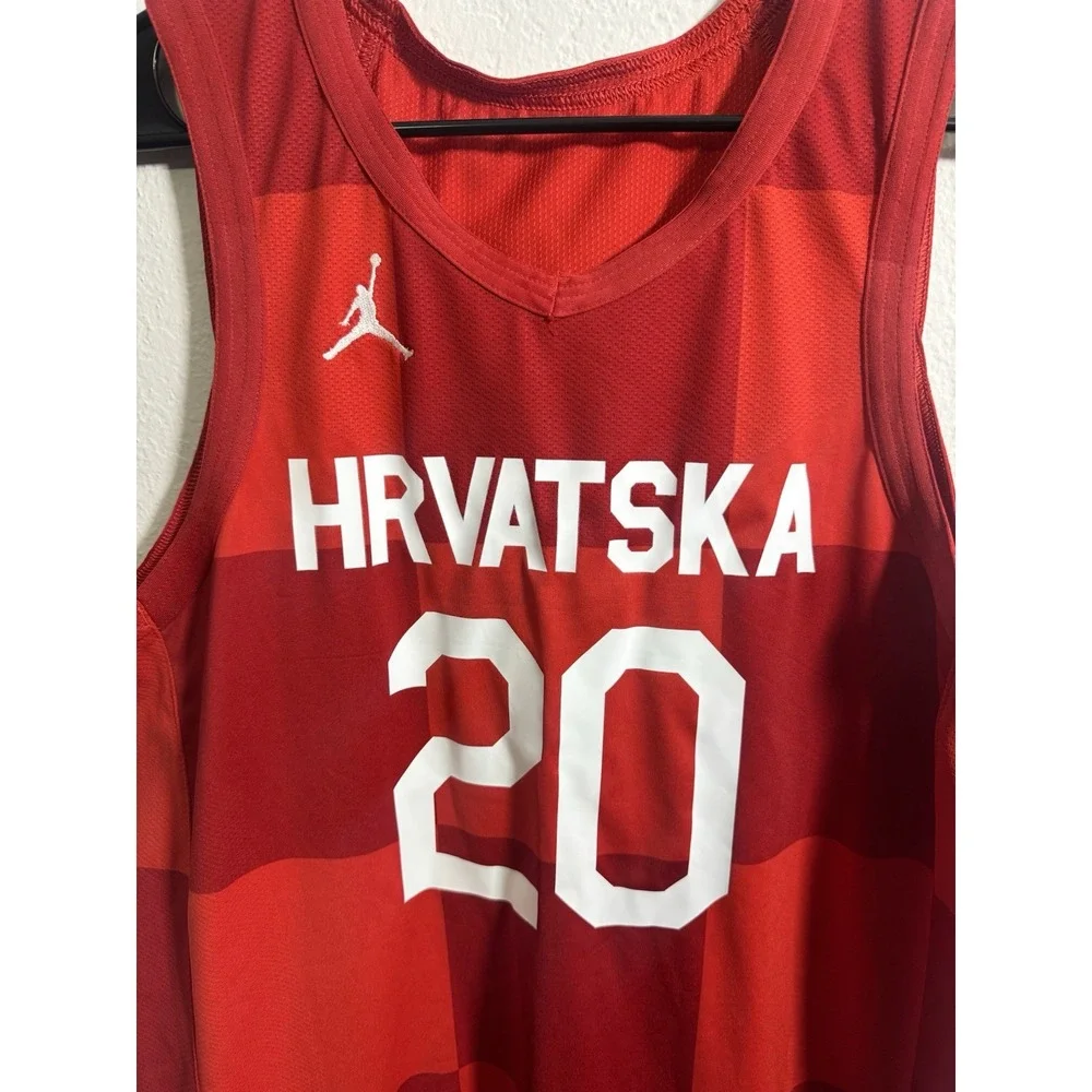 Jordan x‎ Croatia Team Issue Hrvatska Men's Basketball Jersey MADE IN USA Size L
